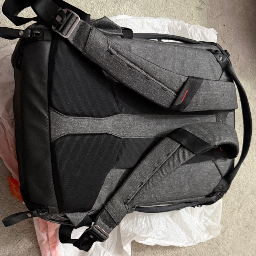 Men's Sleek Dark Gray Backpack - Picture 9 of 10